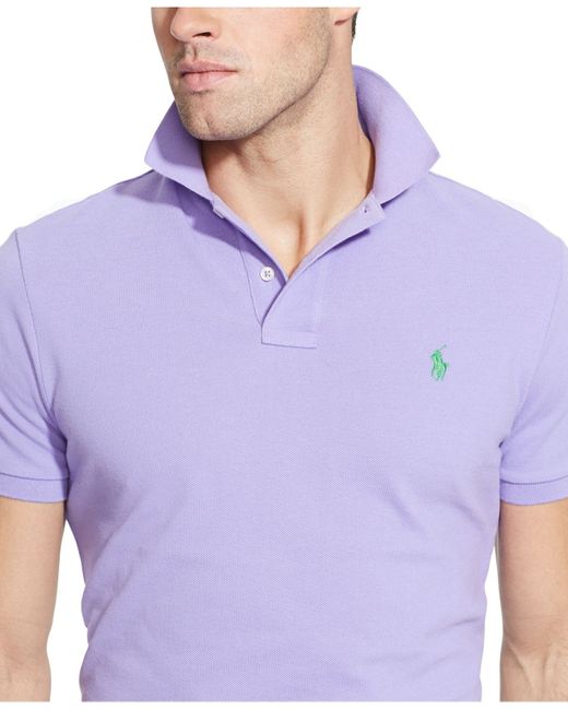Polo Ralph Lauren Purple Custom-fit Mesh Polo Shirt for men