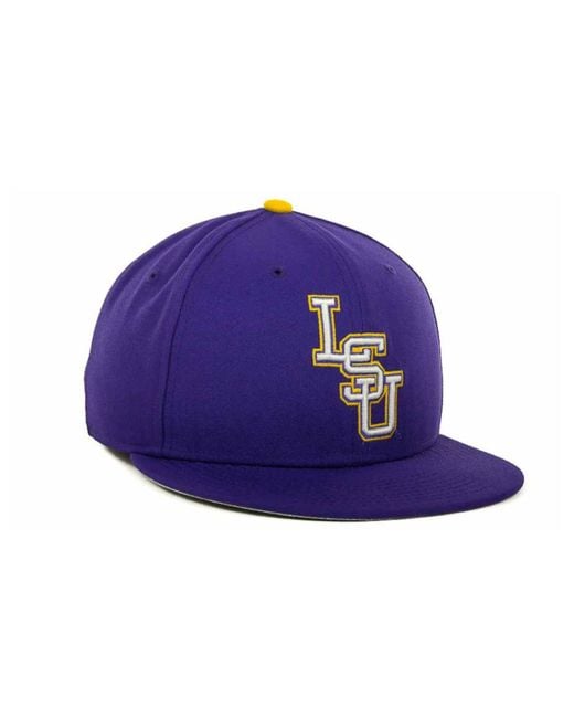 Nike Purple Lsu Tigers Ncaa Team Sports Authentic Fitted Cap for men