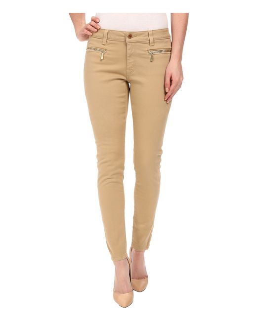 Embroidered High Waist Skinny Jeans - Olive/Multi - Just $7
