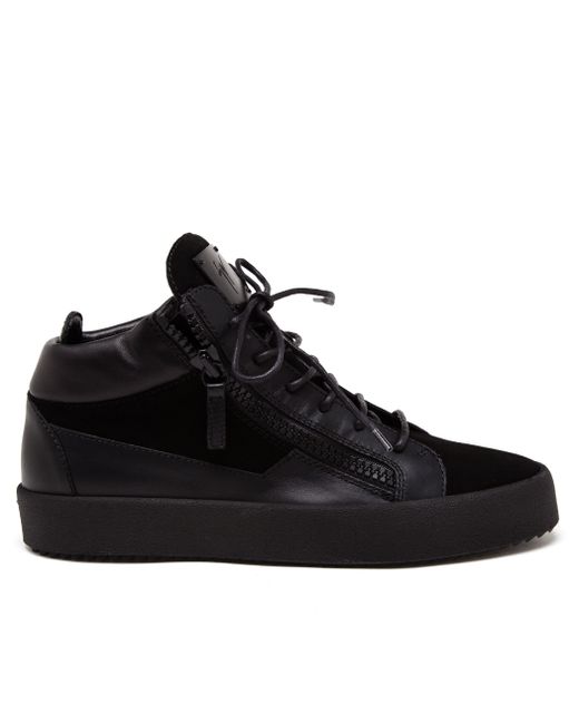 CHRISTIAN LOUBOUTIN - Louis Junior flat suede mid-top trainers