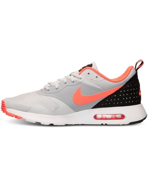 Nike Suede Men's Air Max Tavas Running Sneakers From Finish Line in  Grey/Bright Crimson (Orange) for Men | Lyst