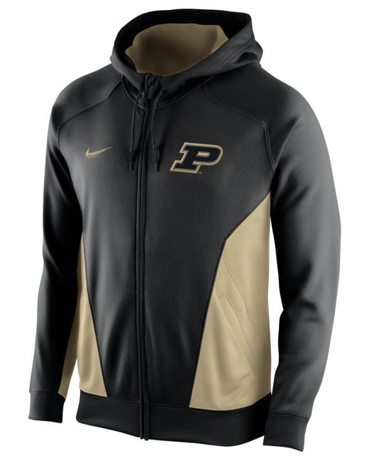 Nike Men'S Purdue Boilermakers Performance Hero FullZip Hoodie in