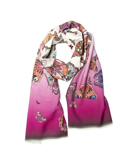 Helen Ruth Multicolor Migration Wool Twill Scarf