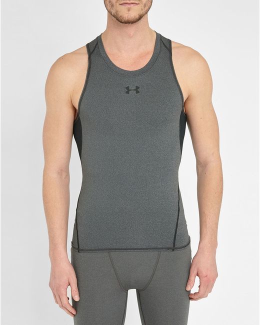 Under armour Grey Heatgear Compression Tank Top in Gray for Men (grey