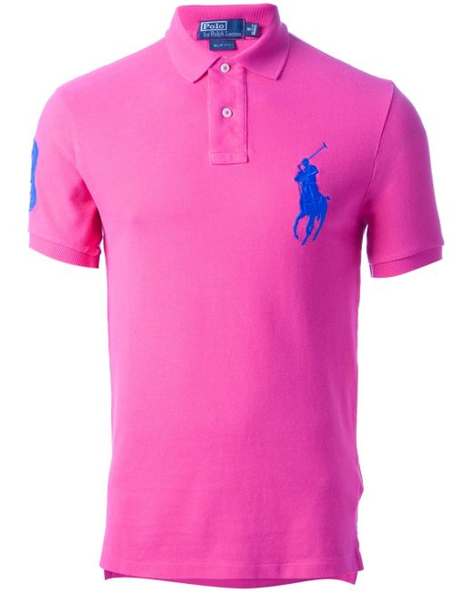 Ralph Lauren Blue Label Classic Polo Shirt in Pink for Men | Lyst