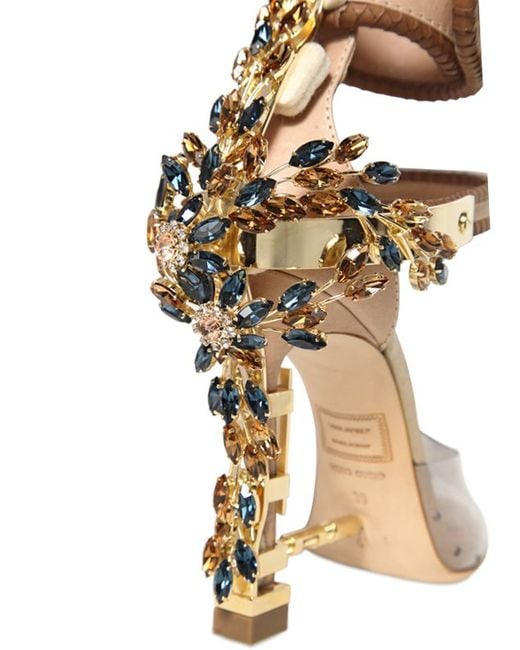 DSquared² 110mm Jewelled Leather Elaphe Sandals | Lyst