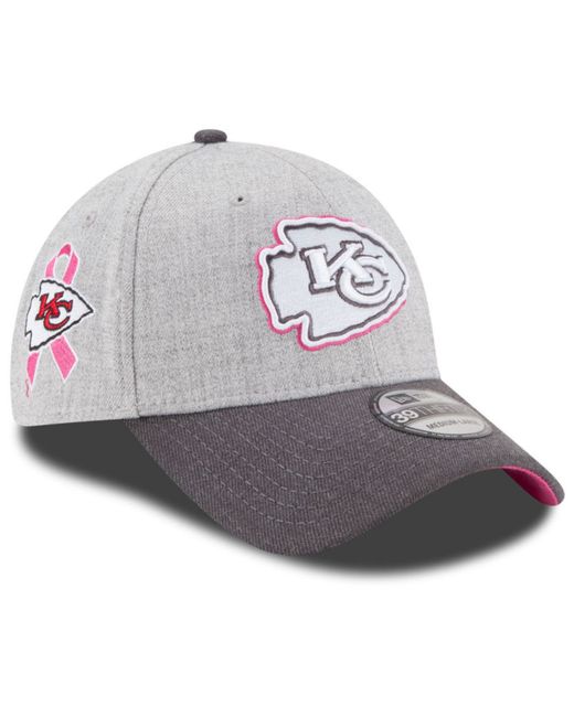KTZ Gray Kansas City Chiefs Breast Cancer Awareness 39thirty Cap