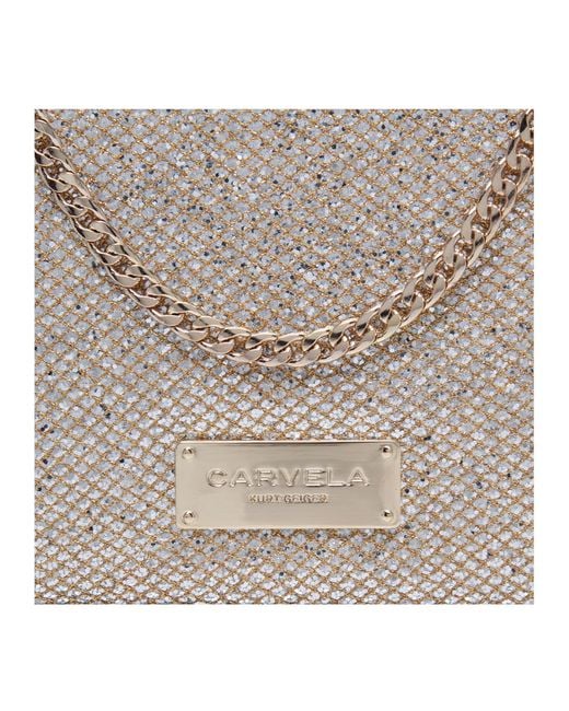 Carvela Kurt Geiger Metallic Glitter Gold Clutch