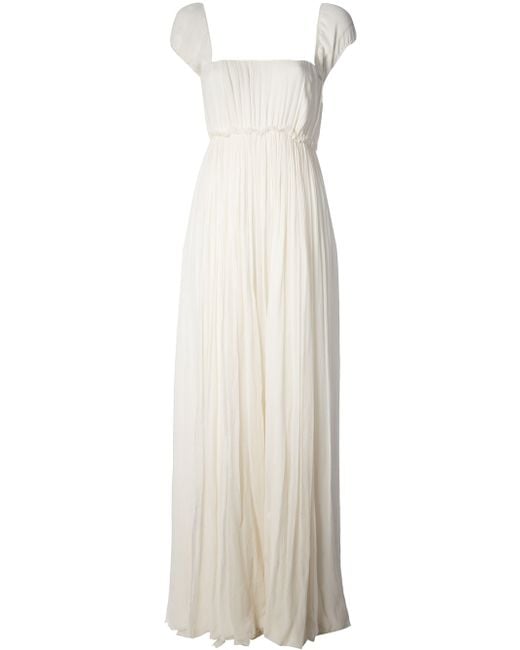 Derek Lam White Empire Waist Evening Gown