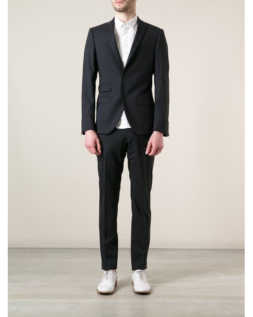 Christian Lacroix Blue Classic Formal Suit for men