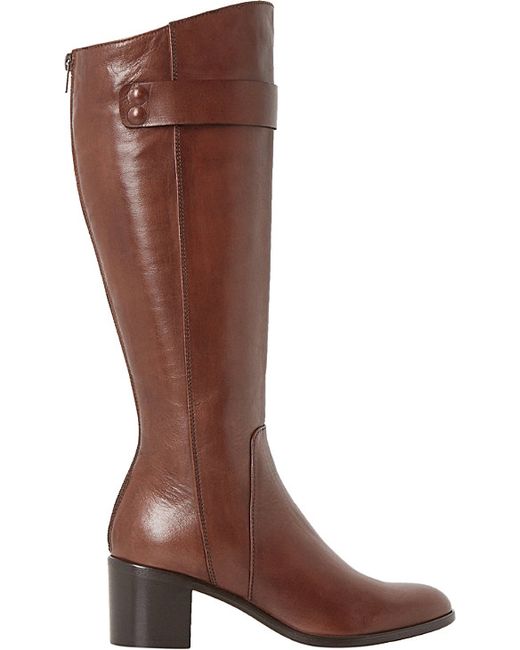 Dune black Tommie Leather Knee-high Boots in Brown (Tan-leather) - Save ...