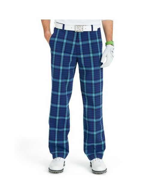 Izod Plaid Performance Golf Pants in Blue for Men | Lyst