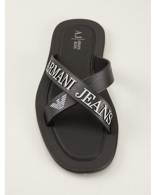 Armani Jeans Sandals 38 Black Leather ref.753133 - Joli Closet