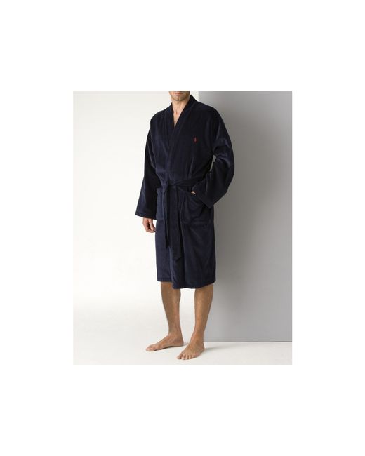 Polo ralph lauren Men's Kimono Cotton Velour Robe in Blue for Men Lyst