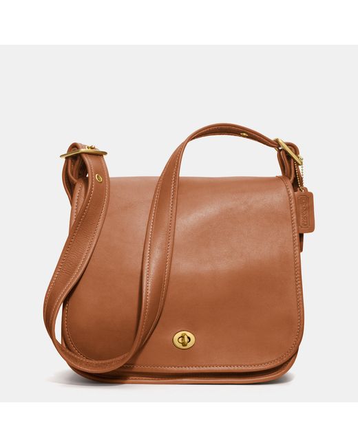 COACH Brown Classic Stewardess Bag In Leather