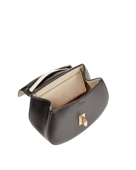 chloe drew nano black textured leather bag  