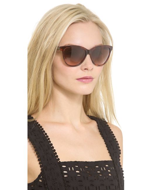 Marc By Marc Jacobs Cat Eye Sunglasses - Havana/Brown Gradient | Lyst