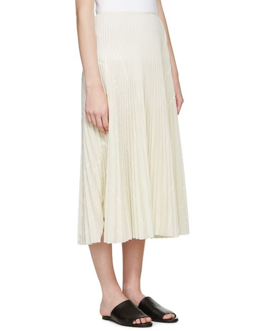 Cream Pleated Skirt 14