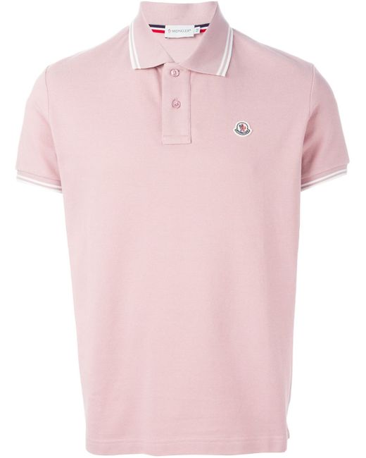 Moncler Classic Polo Shirt in Pink 
