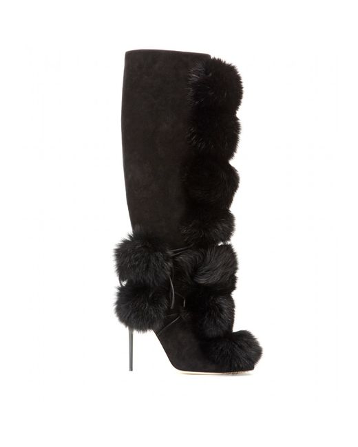 jimmy choo biker boots with fur