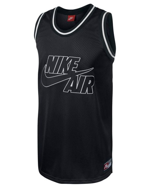 Nike Retro Logo Graphic Basketball Jersey in Black for Men | Lyst