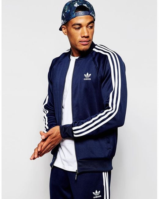 Adidas Originals Blue Superstar Track Jacket Ab9715 for men
