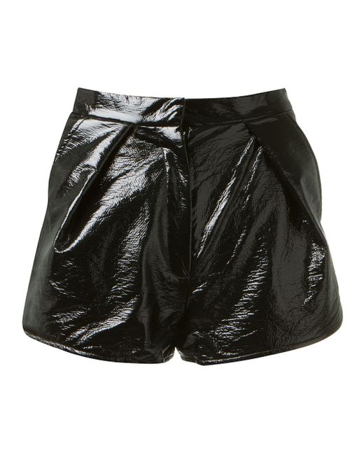 Wanda Nylon Black Shiny Shorts