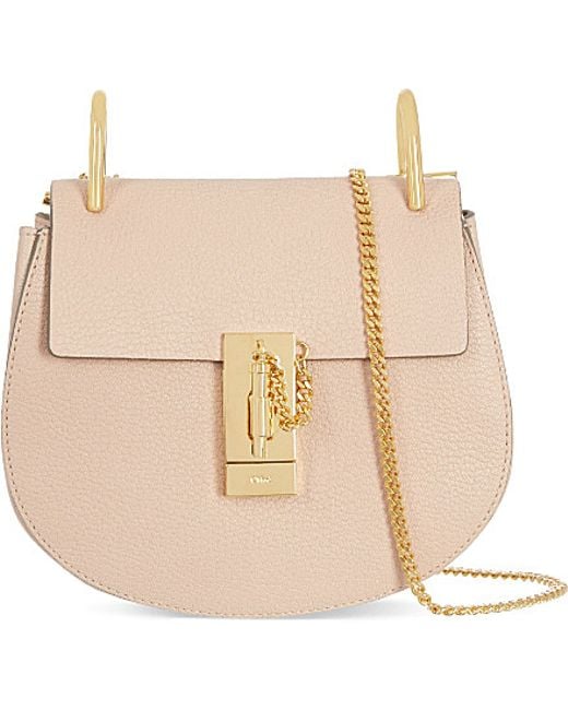 handbags see by chloe - Chlo Drew Mini Leather Cross-body Bag in Pink (Cement pink) | Lyst