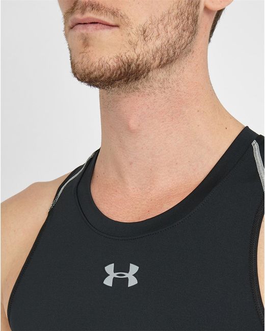 Under armour Black Heatgear Compression Tank Top in Black for Men | Lyst