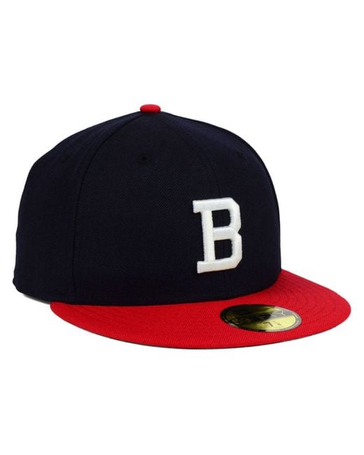 KTZ Blue Boston Braves Cooperstown 59fifty Cap for men