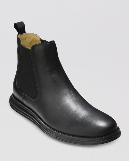 Cole Haan Black Lunargrand Chelsea Boots for men