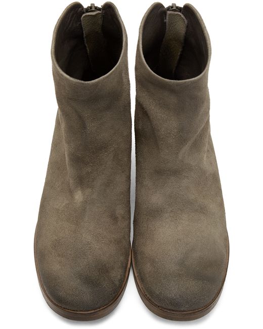 Marsèll Gray Grey Suede Ankle Boots for men