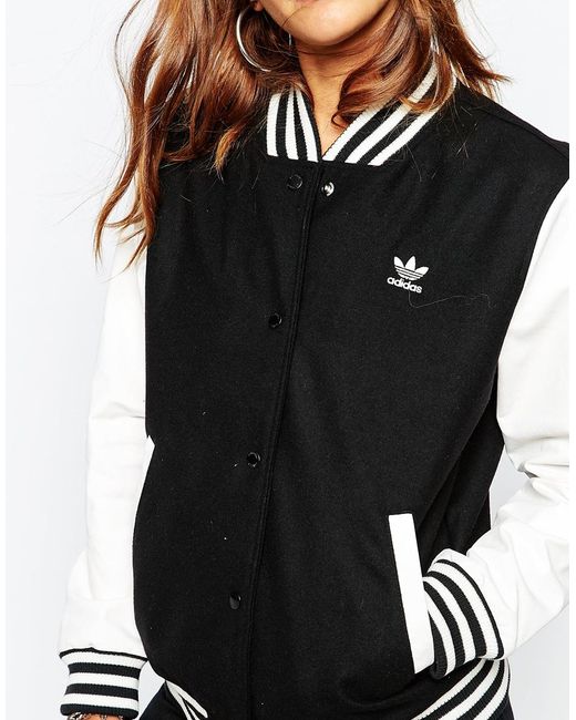 Adidas black and shop white jacket womens