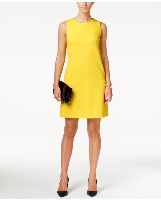 Tommy Hilfiger Yellow Sleeveless Sheath Dress