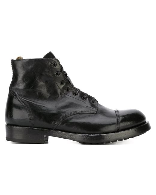Officine Creative Black 'lowry' Boots for men