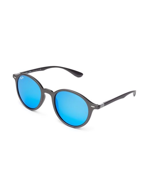 Ray-ban Rb4237 Round Sunglasses - Blue in Blue Lyst