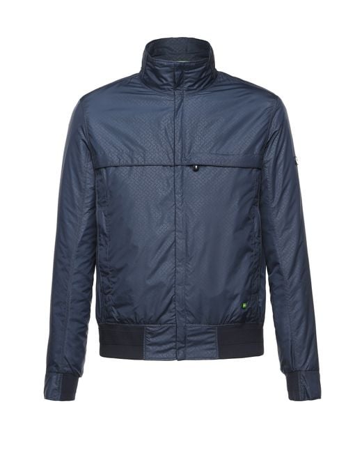 BOSS Green Bomber Jacket With Graphic Pattern: 'jadon in Blue for Men | Lyst Australia