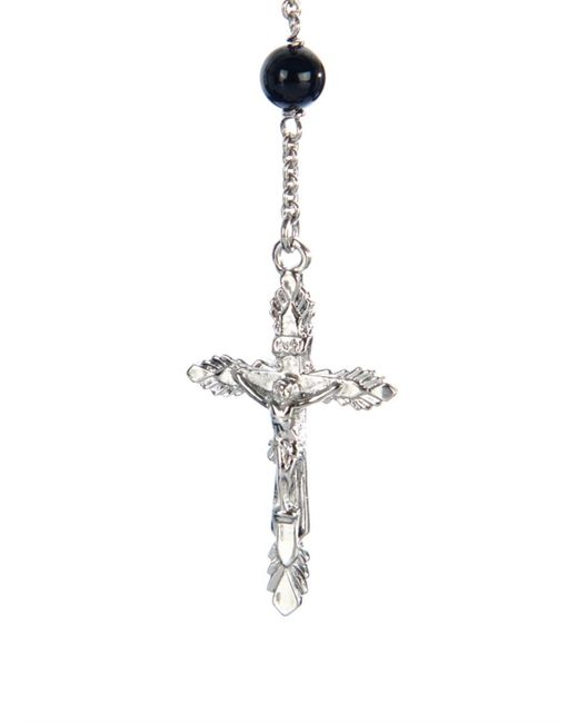 Dolce & Gabbana Silver-Plated Brass Rosary Beads in Metallic for Men | Lyst