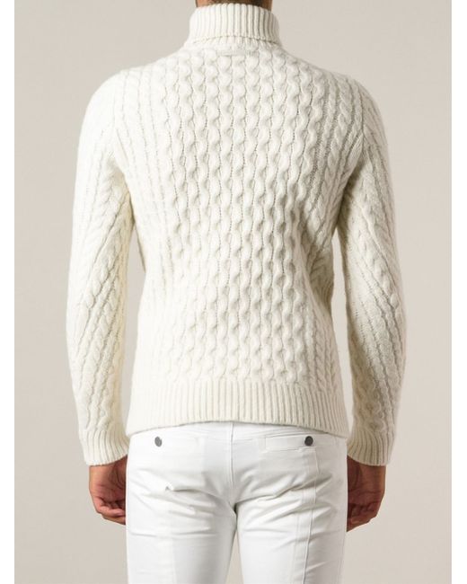 DIESEL Cable Knit Turtleneck Sweater in 