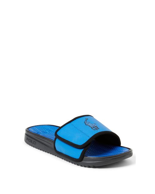 Polo Ralph Lauren Synthetic Romsey Slide Sandal in Blue for Men | Lyst