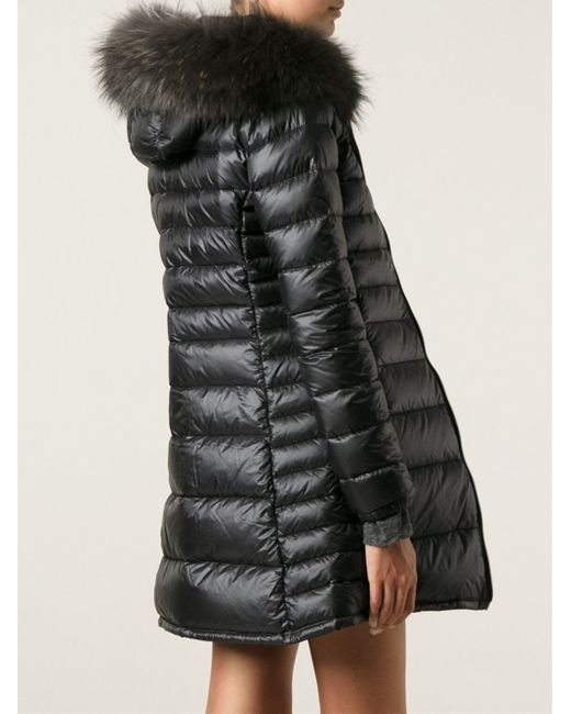 Duvetica alia coat with fur trim on sale