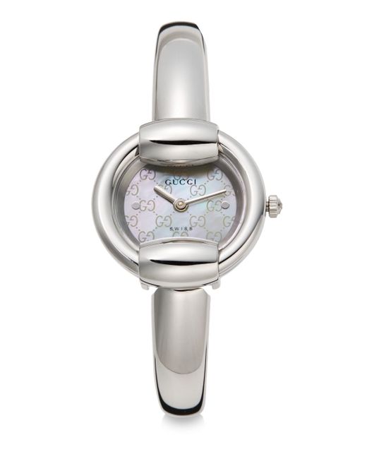 Pearl Bangle Watch in Silver (Metallic 