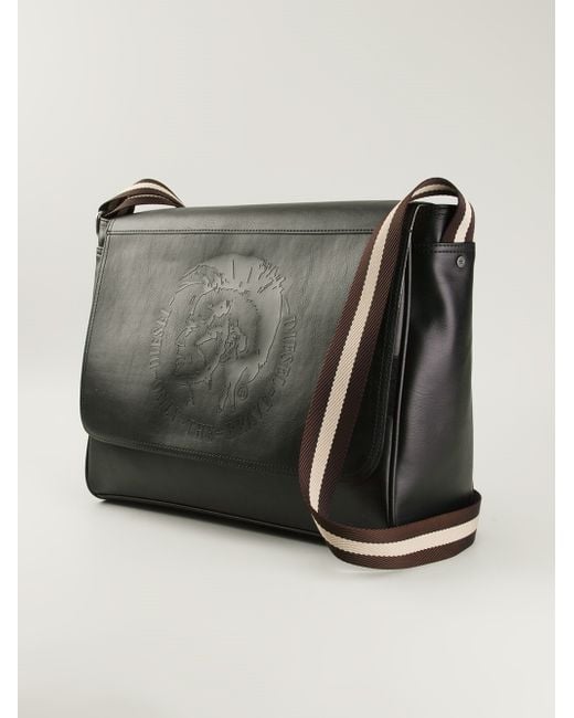 DIESEL Only The Brave Embossed Messenger Bag in Black for Men | Lyst