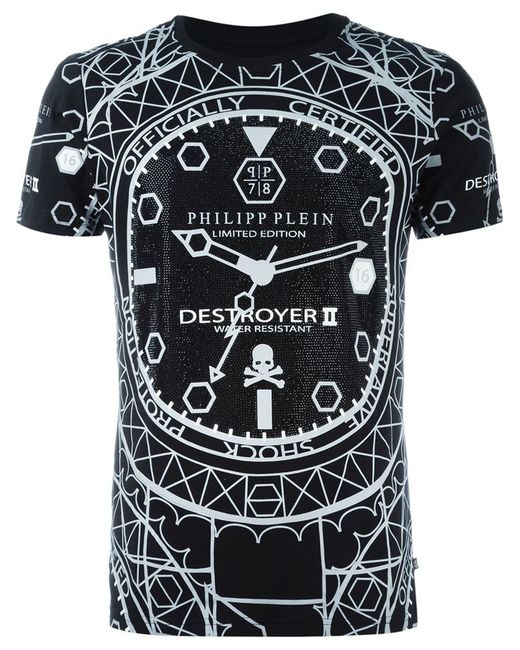 stap klap Baars Philipp Plein Destroyer T-shirt in Black for Men | Lyst UK