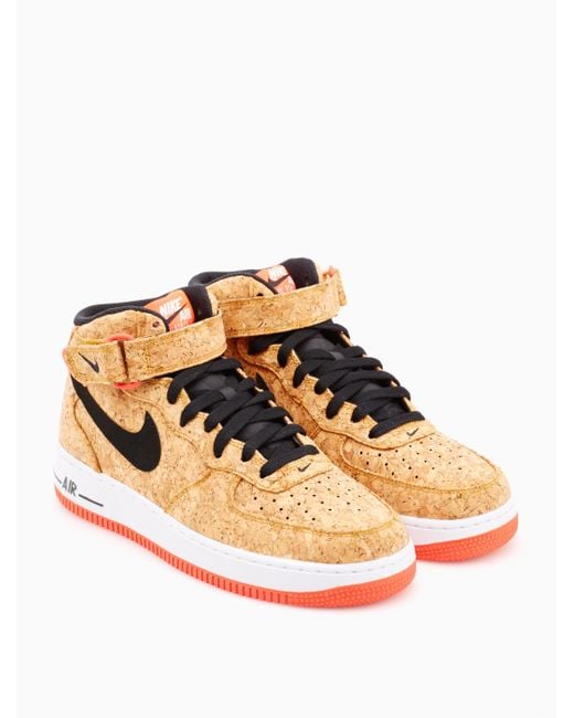 Nike Air Force 1 Mid '07 Cork Sneakers in Natural for Men | Lyst