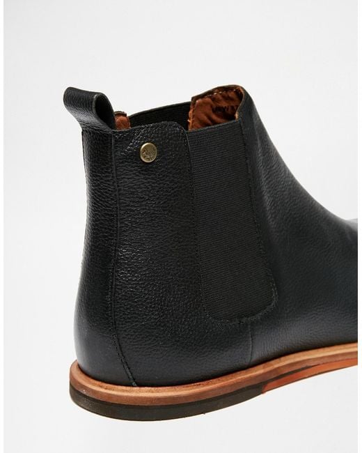 Frank Wright Burns Leather Chelsea Boots in Black for Men | Lyst