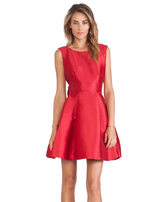 kate spade new york Red Backless Bow Mini Dress