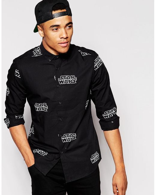 ASOS Star Wars Shirt In Long Sleeve in Black for Men Lyst