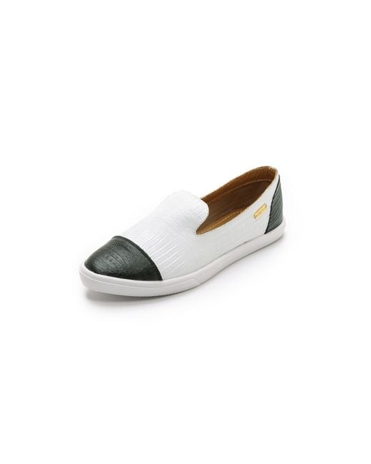 Kaanas Senegal Pointy Toe Slip On Sneakers - White/black