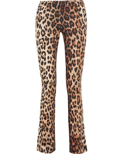 Altuzarra Multicolor Terrier Leopard-print Stretch-cotton Flared Pants